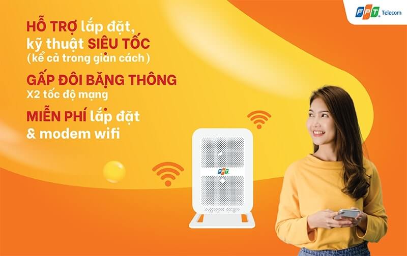 Lắp Mạng FPT Tuyên Quang - Gói cước ưu đãi hấp dẫn, trang bị modem wifi 4 cổng. 2 Khuyến mãi lắp mạng FPT Tuyên Quang