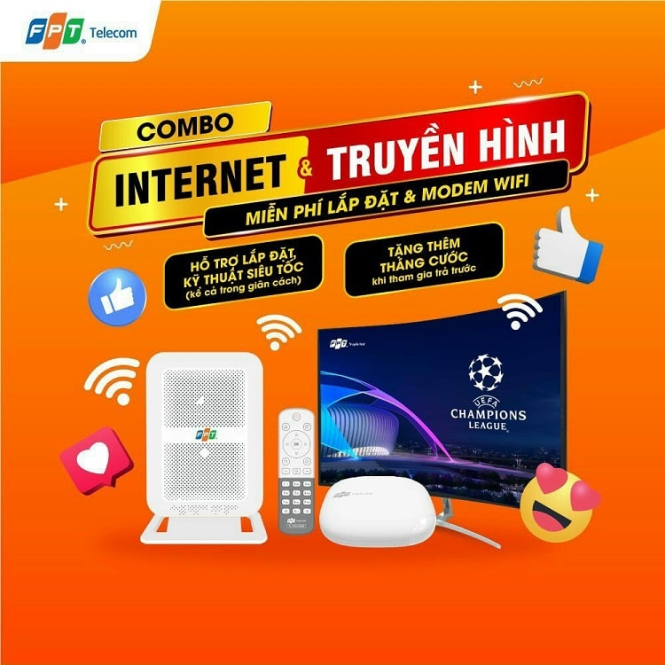 Lắp mạng FPT Nha Trang - Tổng đài lắp đặt mạng FPT Nha Trang miễn phí 100% 2 combo lắp mạng FPT Nha Trang