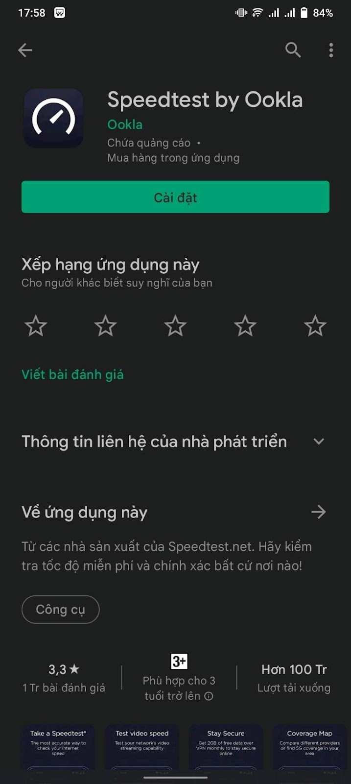 Hướng dẫn cách kiểm tốc độ các nhà mạng bằng Speedtest 4 Tải ứng dụng Speedtest